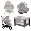 Delta Children 2-Pack Of Universal Mosquito Nets For Strollers, Joggers, Play Yards, Pack ‘n Plays, Infant Cars Seats, Infant Strollers & Bassinets