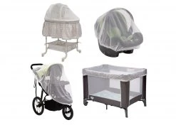 Delta Children 2-Pack Of Universal Mosquito Nets For Strollers, Joggers, Play Yards, Pack ‘n Plays, Infant Cars Seats, Infant Strollers & Bassinets