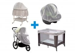 Delta Children 2-Pack Of Universal Mosquito Nets For Strollers, Joggers, Play Yards, Pack ‘n Plays, Infant Cars Seats, Infant Strollers & Bassinets