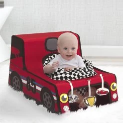 Delta Children Floor Play Racecar Sit N Play Portable Activity Seat For Babies