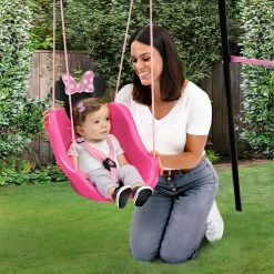Delta Children Minnie Mouse 2-in-1 Outdoor Kids Swing
