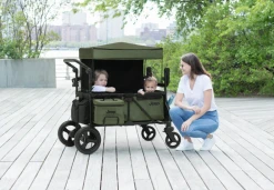 What's New Jeep Deluxe Wrangler Wagon Stroller With Cooler Bag And Parent Organizer