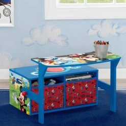 Delta Children Mickey Mouse Activity Bench Book & Toy Storage