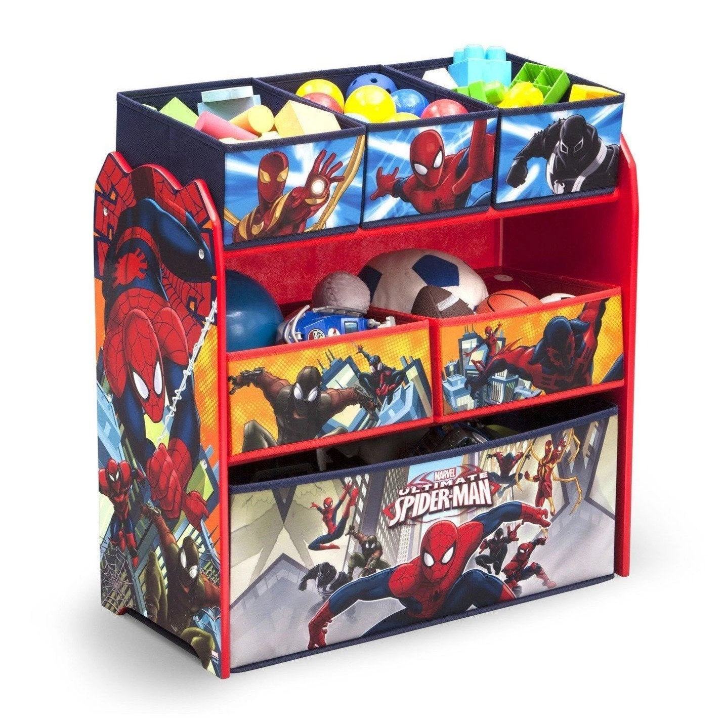 Delta Children Spider-Man Multi-Bin Toy Organizer Storage 10 Delta Children Spider-Man Multi-Bin Toy Organizer Storage
