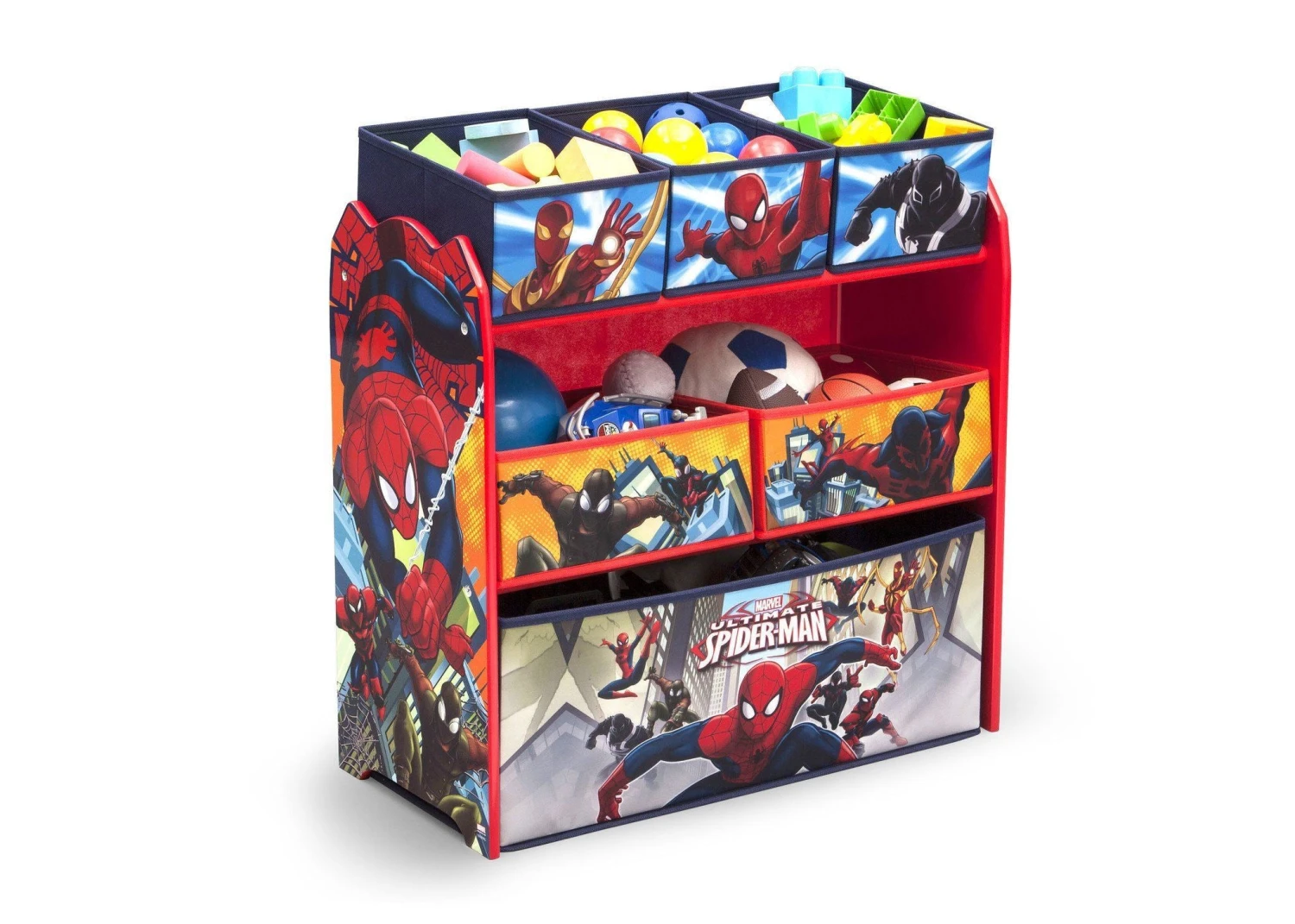 Delta Children Spider-Man Multi-Bin Toy Organizer Storage 7 Delta Children Spider-Man Multi-Bin Toy Organizer Storage
