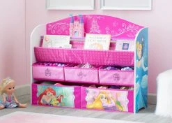 Delta Children Princess Deluxe Book & Toy Organizer Storage