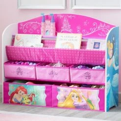 Delta Children Princess Deluxe Book & Toy Organizer Storage