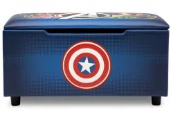 Delta Children Avengers Upholstered Storage Bench For Kids Gifts