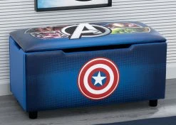 Delta Children Avengers Upholstered Storage Bench For Kids Gifts
