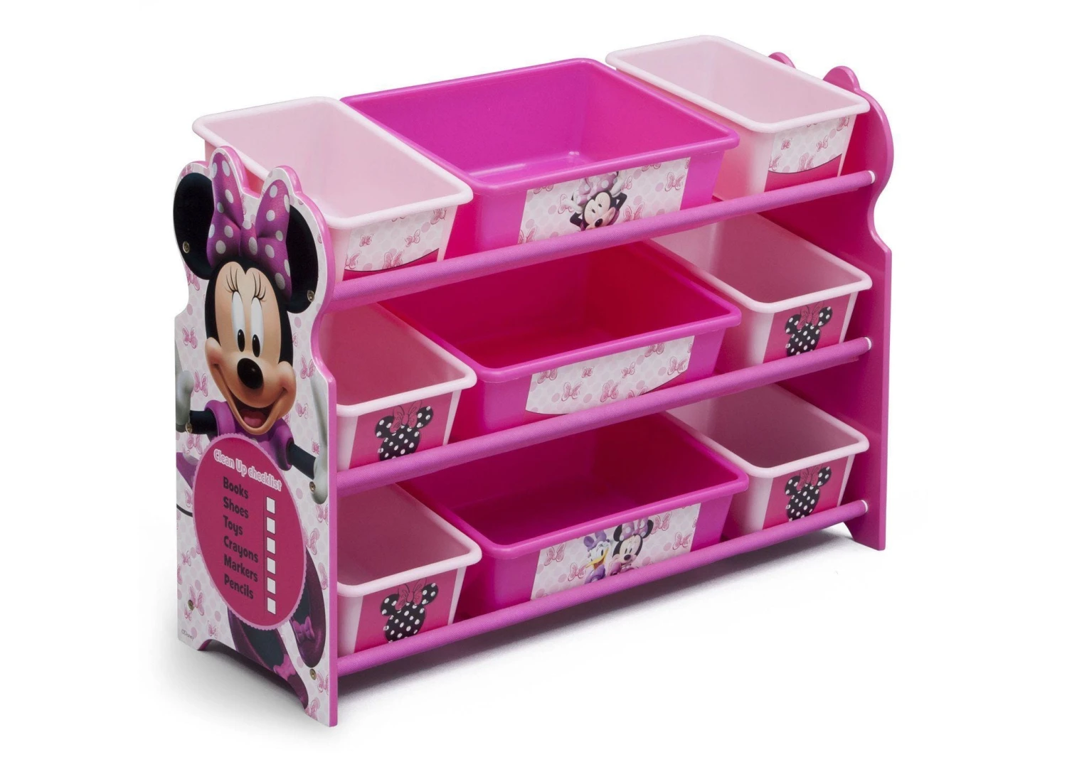 Delta Children Minnie Mouse Plastic 9 Bin Organizer 3 Delta Children Minnie Mouse Plastic 9 Bin Organizer