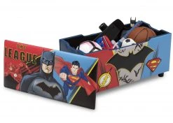 Delta Children Justice League Upholstered Storage Bench For Kids