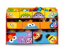 Delta Children Sesame Street Deluxe 9 Bin Design And Store Toy Organizer Storage