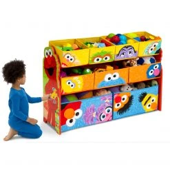 Delta Children Sesame Street Deluxe 9 Bin Design And Store Toy Organizer Storage