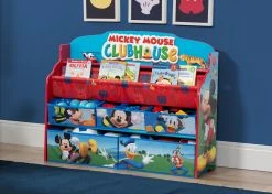 Delta Children Mickey Mouse Deluxe Book & Toy Organizer Storage