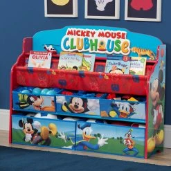 Delta Children Mickey Mouse Deluxe Book & Toy Organizer Storage