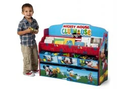 Delta Children Mickey Mouse Deluxe Book & Toy Organizer Storage