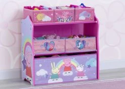 Delta Children Peppa Pig 6 Bin Design And Store Toy Organizer