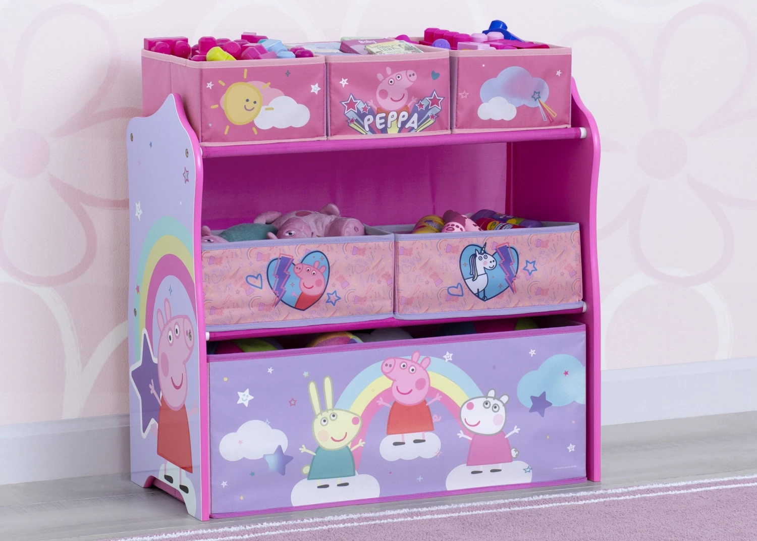 Delta Children Peppa Pig 6 Bin Design And Store Toy Organizer 4 Delta Children Peppa Pig 6 Bin Design And Store Toy Organizer