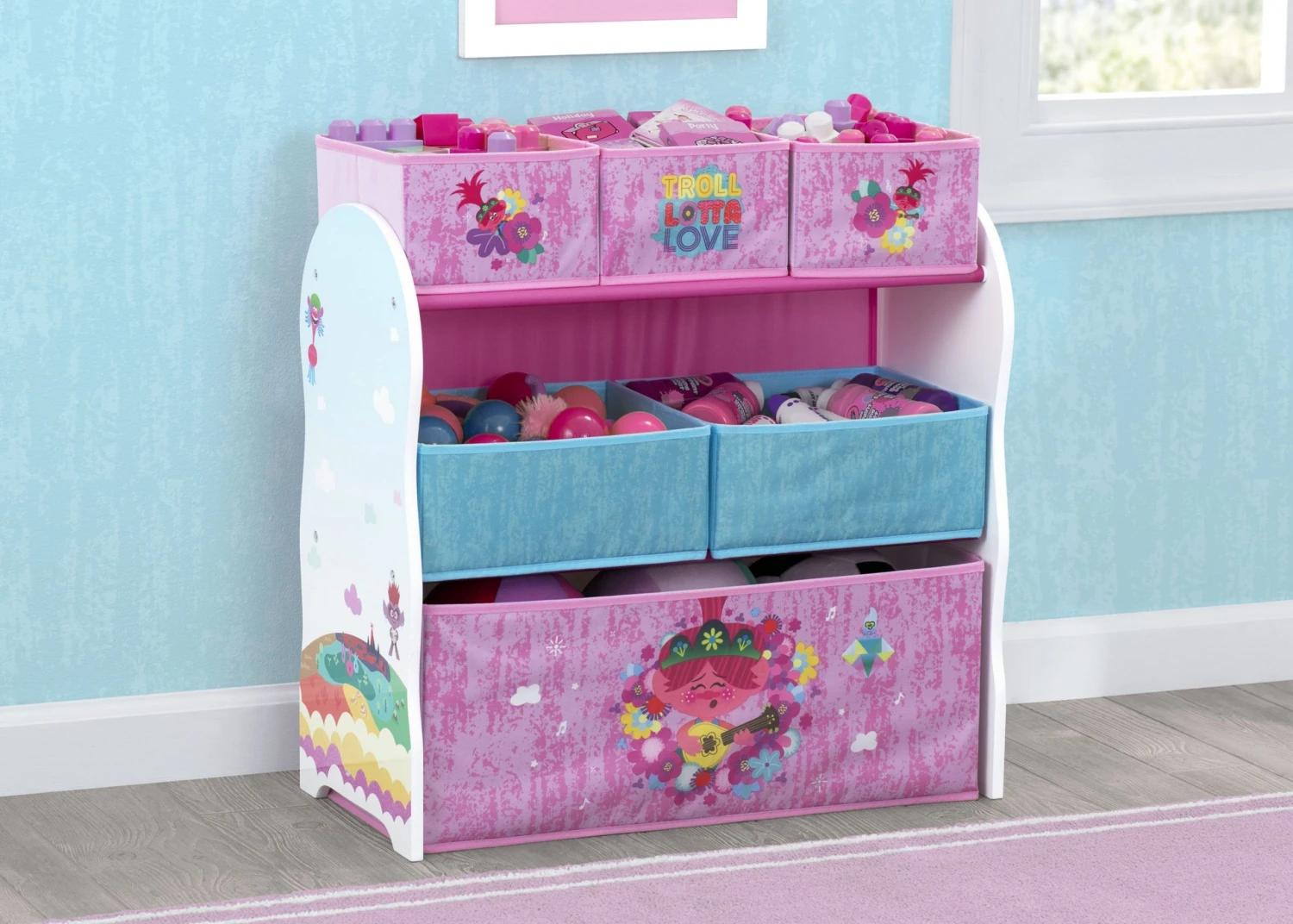 Delta Children Trolls World Tour Design And Store 6 Bin Toy Organizer 3 Delta Children Trolls World Tour Design And Store 6 Bin Toy Organizer