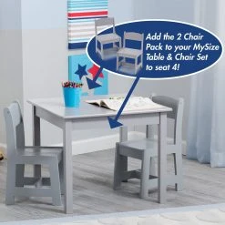 Delta Children MySize Wood Kids Chairs For Playroom (Pack Of 2) Table & Chair Sets