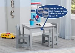 Delta Children MySize Wood Kids Chairs For Playroom (Pack Of 2) Table & Chair Sets