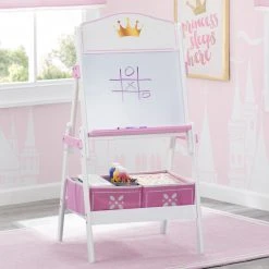 Delta Children Princess Crown Wooden Activity Easel With Storage
