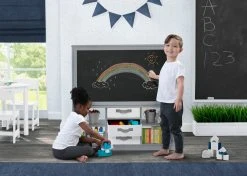 Delta Children At-Home Artist Center – Deluxe Double-Sided Easel & Storage Unit