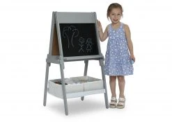 Delta Children Gifts Chelsea Double-Sided Storage Easel With Paper Roll And Magnets | Dry Erase Surface & Chalkboard Surface