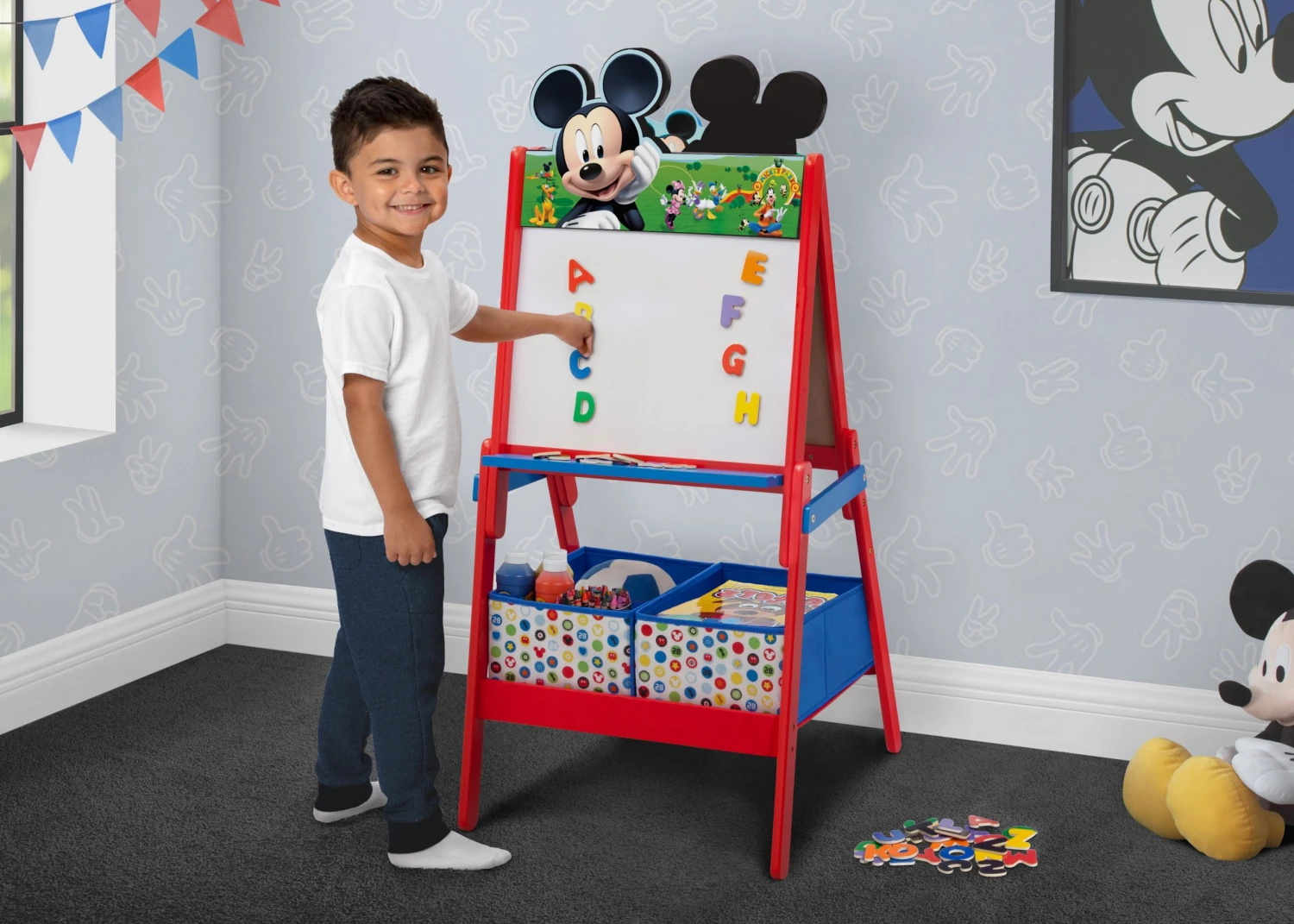 Delta Children Mickey Mouse Wooden Double Sided Activity Easel 3 Delta Children Mickey Mouse Wooden Double Sided Activity Easel