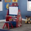 Delta Children PAW Patrol Deluxe Kids Art Table - Easel, Desk, Stool, Toy Organizer Gifts