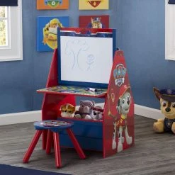 Delta Children PAW Patrol Deluxe Kids Art Table - Easel, Desk, Stool, Toy Organizer Gifts