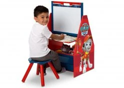 Delta Children PAW Patrol Deluxe Kids Art Table - Easel, Desk, Stool, Toy Organizer Gifts