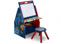 Delta Children PAW Patrol Deluxe Kids Art Table - Easel, Desk, Stool, Toy Organizer Gifts