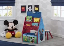 Delta Children Easels Mickey Mouse Activity Center - Easel Desk With Stool & Toy Organizer