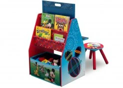 Delta Children Easels Mickey Mouse Activity Center - Easel Desk With Stool & Toy Organizer