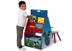 Delta Children Easels Mickey Mouse Activity Center - Easel Desk With Stool & Toy Organizer