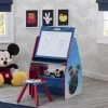 Delta Children Easels Mickey Mouse Activity Center - Easel Desk With Stool & Toy Organizer