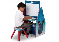 Delta Children Easels Mickey Mouse Activity Center - Easel Desk With Stool & Toy Organizer