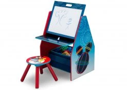Delta Children Easels Mickey Mouse Activity Center - Easel Desk With Stool & Toy Organizer