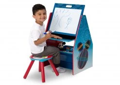 Delta Children Easels Mickey Mouse Activity Center - Easel Desk With Stool & Toy Organizer