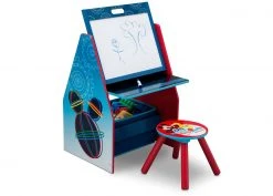Delta Children Easels Mickey Mouse Activity Center - Easel Desk With Stool & Toy Organizer