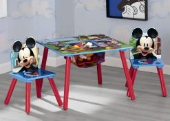 Delta Children Mickey Mouse Kids Table And Chair Set With Storage Table & Chair Sets