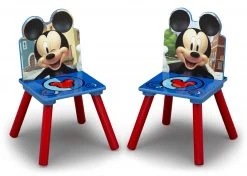 Delta Children Mickey Mouse Kids Table And Chair Set With Storage Table & Chair Sets