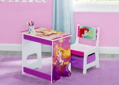 Delta Children Princess Kids Wood Desk And Chair Set Activity Desks