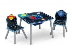 Delta Children Space Adventures Kids Wood Table And Chair Set With Storage