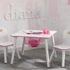 Delta Children Princess Crown Kids Chair Set And Table, White/Pink