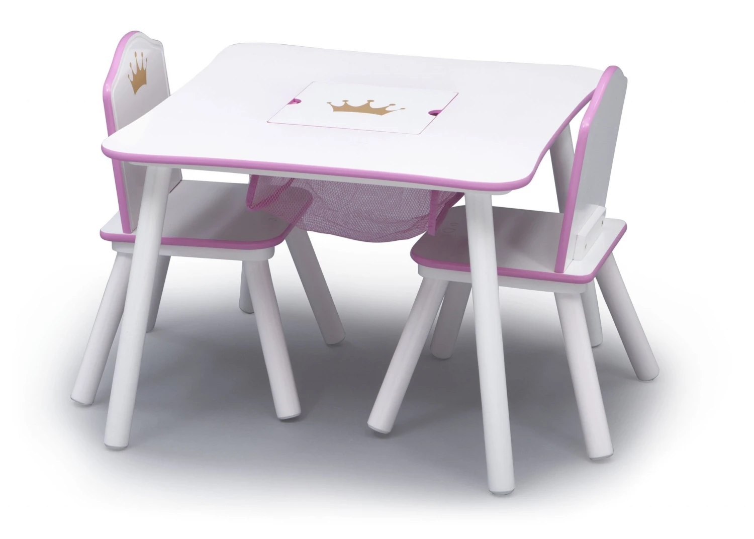 Delta Children Princess Crown Kids Chair Set And Table, White/Pink 6 Delta Children Princess Crown Kids Chair Set And Table, White/Pink