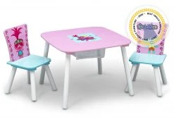 Delta Children Trolls World Tour Table And Chair Set With Storage