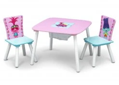 Delta Children Trolls World Tour Table And Chair Set With Storage