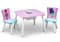 Delta Children Trolls World Tour Table And Chair Set With Storage